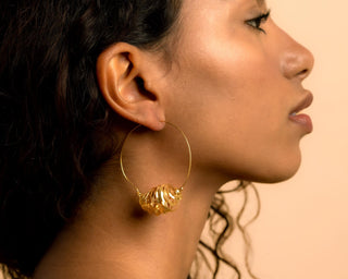Silk Hoop Earrings Earrings Hattus Jewelry 